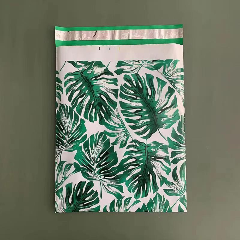 100 10x13 Poly Mailers Palm Leaves - Picture 2 of 5